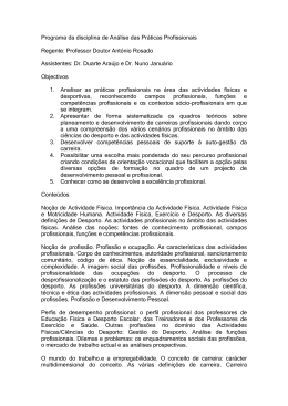 Proposta de Programa da disciplina
