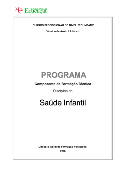 PROGRAMA Sa&uacute;de Infantil