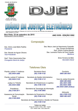23 - Di&aacute;rio da Justi&ccedil;a Eletr&ocirc;nico - TJRR