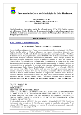 InformativoSTJ E STF MAIO-JUNHO 2009 - IMDA