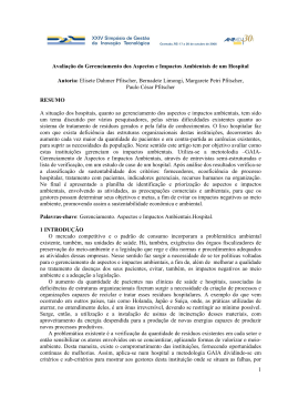 1 Avalia&ccedil;&atilde;o do Gerenciamento dos Aspectos e Impactos