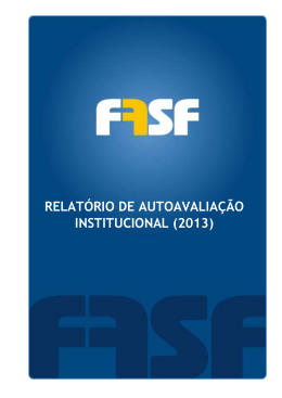 RELATÓRIO DE AUTOAVALIAÇÃO INSTITUCIONAL (2013)