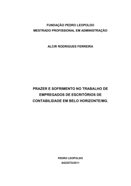 prazer e sofrimento no trabalho de empregados de escrit&oacute;rios de