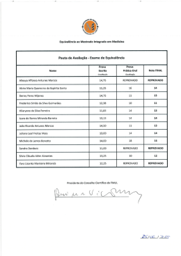 Pauta de Avaliação - Exame de Equivalência