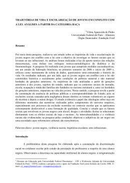 trajetórias de vida e escolarização de jovens em conflito