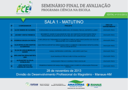 28 - PCE Amazonas | Programa Ci&ecirc;ncia na Escola