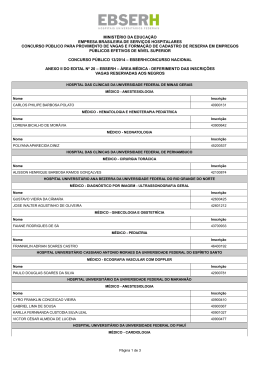 Anexo II do Edital n&ordm; 20