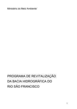 3. diag&oacute;stico da bacia - Minist&eacute;rio do Meio Ambiente