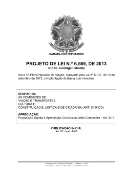 PROJETO DE LEI N.&ordm; 6.569, DE 2013