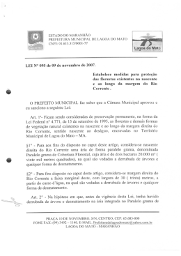 23/03/2015 - lei n&ordm; 095-2007 - Prefeitura Municipal de Lagoa Do Mato