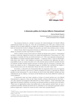 A dimens&atilde;o p&uacute;blica da Cole&ccedil;&atilde;o Gilberto Chateaubriand