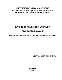 Juventude, religi&atilde;o e a utopia da - (UCG)