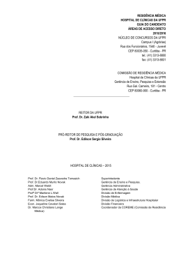RESID&Ecirc;NCIA M&Eacute;DICA - NC- UFPR - Universidade Federal do Paran&aacute;