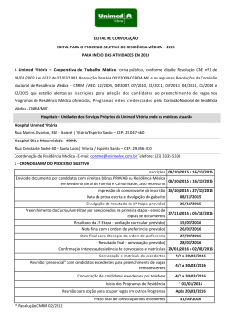 EDITAL DE CONVOCA&Ccedil;&Atilde;O EDITAL PARA O PROCESSO