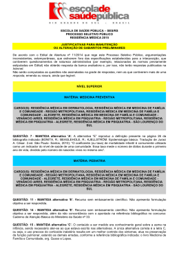 Justificativas para Manuten&ccedil;&atilde;o ou Altera&ccedil;&atilde;o de