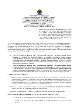 Edital - Comprov - Universidade Federal de Campina Grande