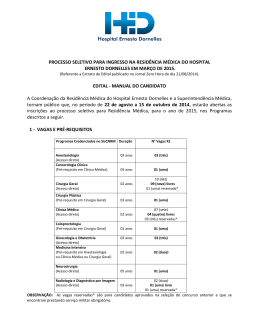 Edital Manual do Candidato - Hospital Ernesto Dornelles