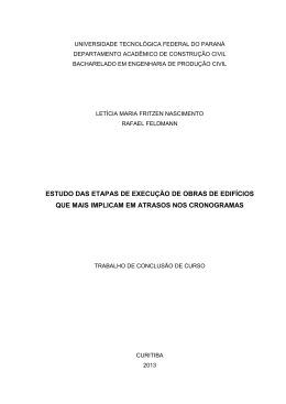 estudo das etapas de execu&ccedil;&atilde;o de obras de edif&iacute;cios que mais