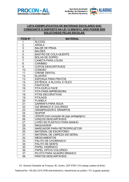 lista de materiais escolares 2014