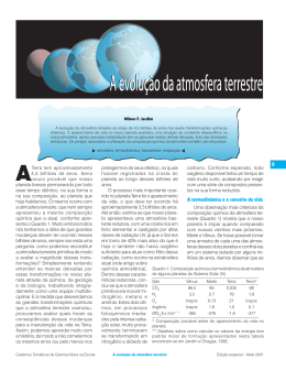 A evolu&ccedil;&atilde;o da atmosfera terrestre
