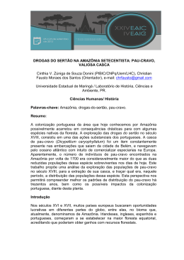 DROGAS DO SERT&Atilde;O NA AMAZ&Ocirc;NIA - EAIC