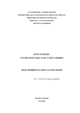 sexualidade: um desafio para pais e educadores