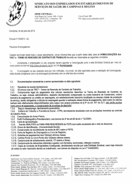 &Eacute; siNDlcATo Dos sMPREGADos EM ESTABEI&Iacute;ECIMENTOS DE O. I