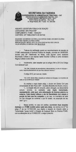 sEcRETARIA DA FAZENDA - 26&ordm; Tabelionato de Notas de S&atilde;o Paulo