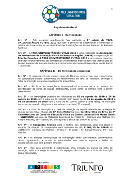 Pelo presente regulamento fica institu&iacute;da a 1&ordf;