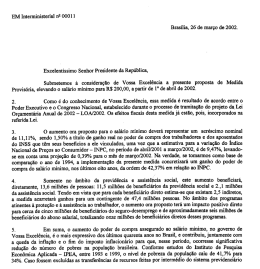 Exposi&ccedil;&atilde;o de Motivos - Presid&ecirc;ncia da Rep&uacute;blica
