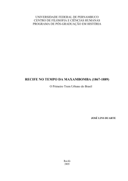 Recife no Tempo da Maxambomba _1867-1889