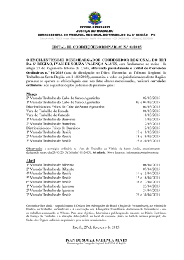 Edital 02/2015 - Tribunal Regional do Trabalho da 6&ordf; Regi&atilde;o