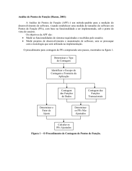 An&aacute;lise de Pontos de Fun&ccedil;&atilde;o (Hazan, 2001) A An&aacute;lise de Pontos de