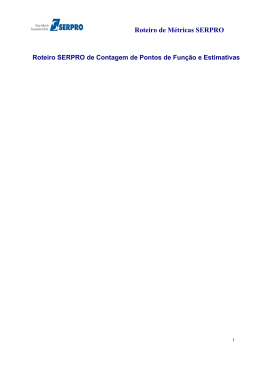 Roteiro de M&eacute;tricas SERPRO