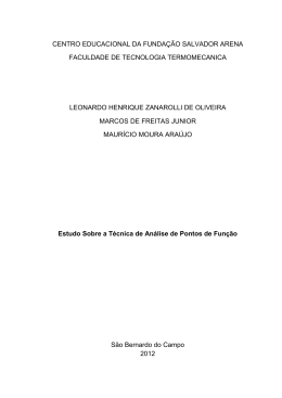 Estudo Sobre a T&eacute;cnica de An&aacute;lise de Pontos de Fun&ccedil;&atilde;o