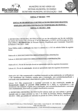 edital processo - Prefeitura de Rio Verde