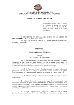 estado de mato grosso do sul c&acirc;mara municipal de rio verde de