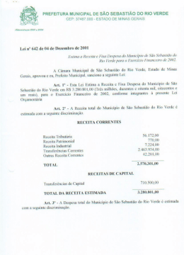 prefeitura municipal de s&atilde;o sebasti&atilde;o do rio verde cep` 3146?