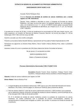 Extrato da Sess&atilde;o de Julgamento