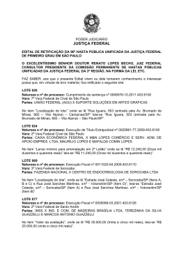 Retifica&ccedil;&atilde;o edital 96&ordf; Hasta P&uacute;blica