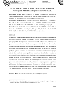 GERA&Ccedil;&Atilde;O E MULTIPLICA&Ccedil;&Atilde;O DE EMPREGO NOS