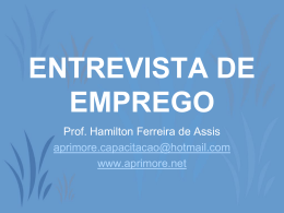 ENTREVISTA DE EMPREGO
