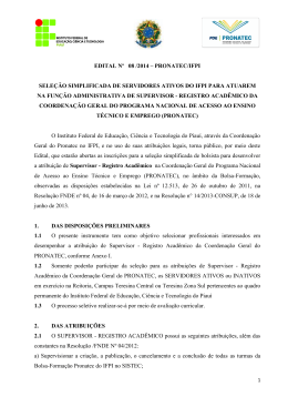 Edital - Instituto Federal de Educa&ccedil;&atilde;o, Ci&ecirc;ncia e Tecnologia do Piau&iacute;