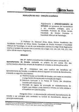 Aproveitamento de Estudos