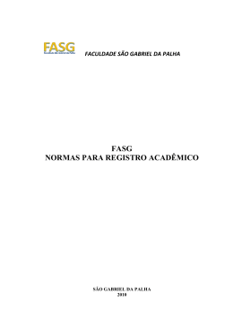FASG NORMAS PARA REGISTRO ACAD&Ecirc;MICO