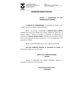 DELIBERAÇÃO CONSAD Nº 028/2007 Autoriza a
