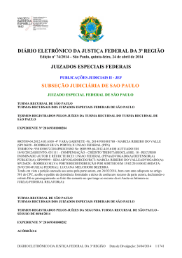 di&aacute;rio eletr&ocirc;nico da justi&ccedil;a federal da 3&ordf; regi&atilde;o juizados especiais