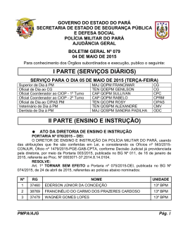 BG 079 - De 04 MAIO 2015 - Proxy da Polícia Militar do Pará!