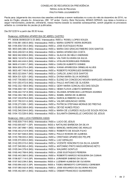 Pauta de julgamento nº 651 a 656 – 05/12/2014