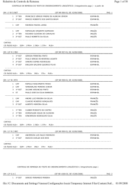 Page 1 of 58 Relatório de Controle de Remessa 01/09/2008 file://C
